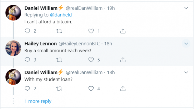 Twitter comments Bitcoin