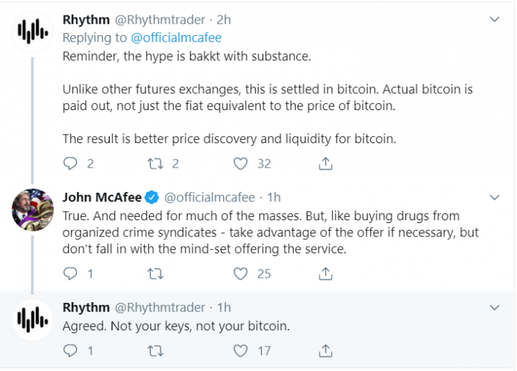 Twitter comments on John McAfee