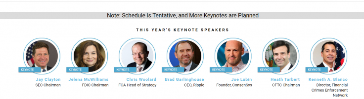 List of speakers at Fintech Week 2019
