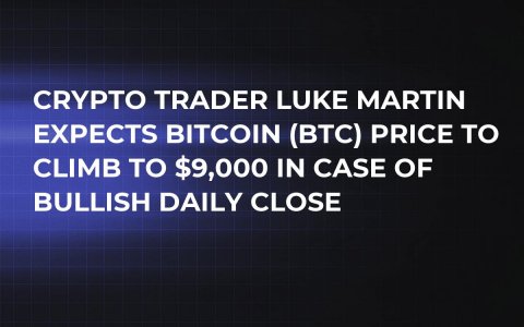 Crypto Trader Luke Martin Expects Bitcoin (BTC) Price to Climb to $9,000 in Case of Bullish Daily Close Crypto Trader Luke Martin Expects Bitcoin (BTC) Price to Climb to $9,000 in Case of Bullish Daily Close